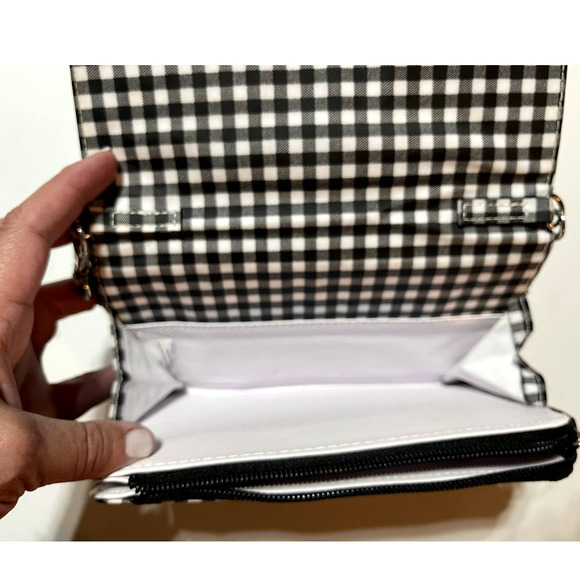 Scout‎ Black and White Check Crossbody Wallet Purse - Picture 3 of 5